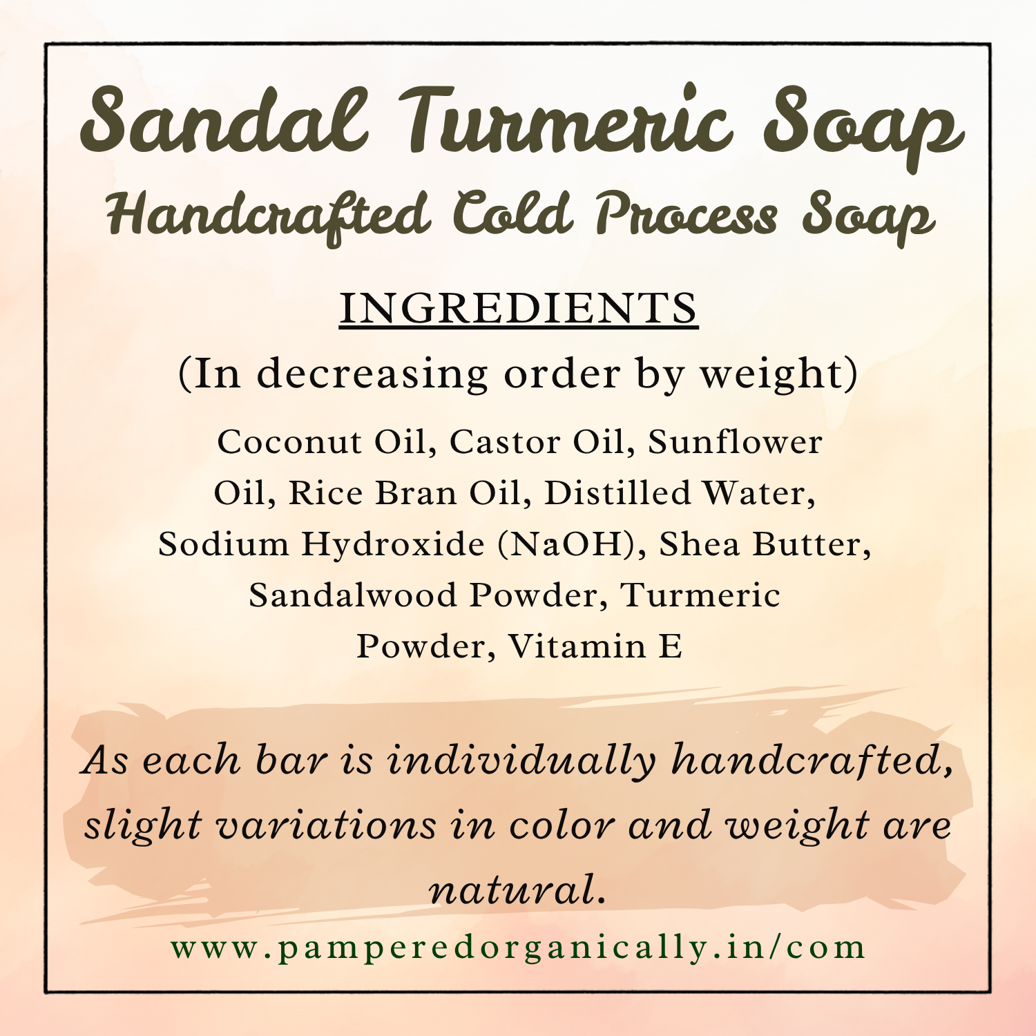 Sandal Turmeric Soap - Image 3